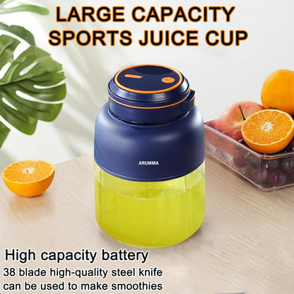 Portable Juice Cup Blender for Smoothies Shakes Fruit Crush Baby Food Maker 43oz 1300ML USB Charging Cordless Food Grade Blades Electric Smoothie Blender for Small Ice Kitchen Outdoor