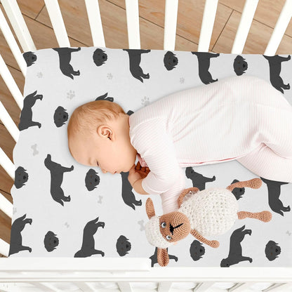 Fitted Crib Sheets Turtle Sea Horse Stretchy Portable Playard Sheets for Baby Toddler, Breathable Soft Mini Crib Mattress 39 x 27 in for Boys and Girls