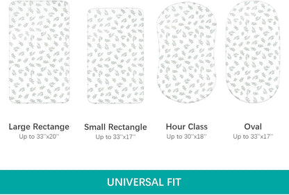 Baby Bassinet Sheets 4 Pack Fit for Baby Delight, Semphis, Kiniew, Jimglo, Cowiewie, JevrJeur, Newton Baby, AirClub, Mika Micky, Ezebaby and Besrey Bassinet, Green