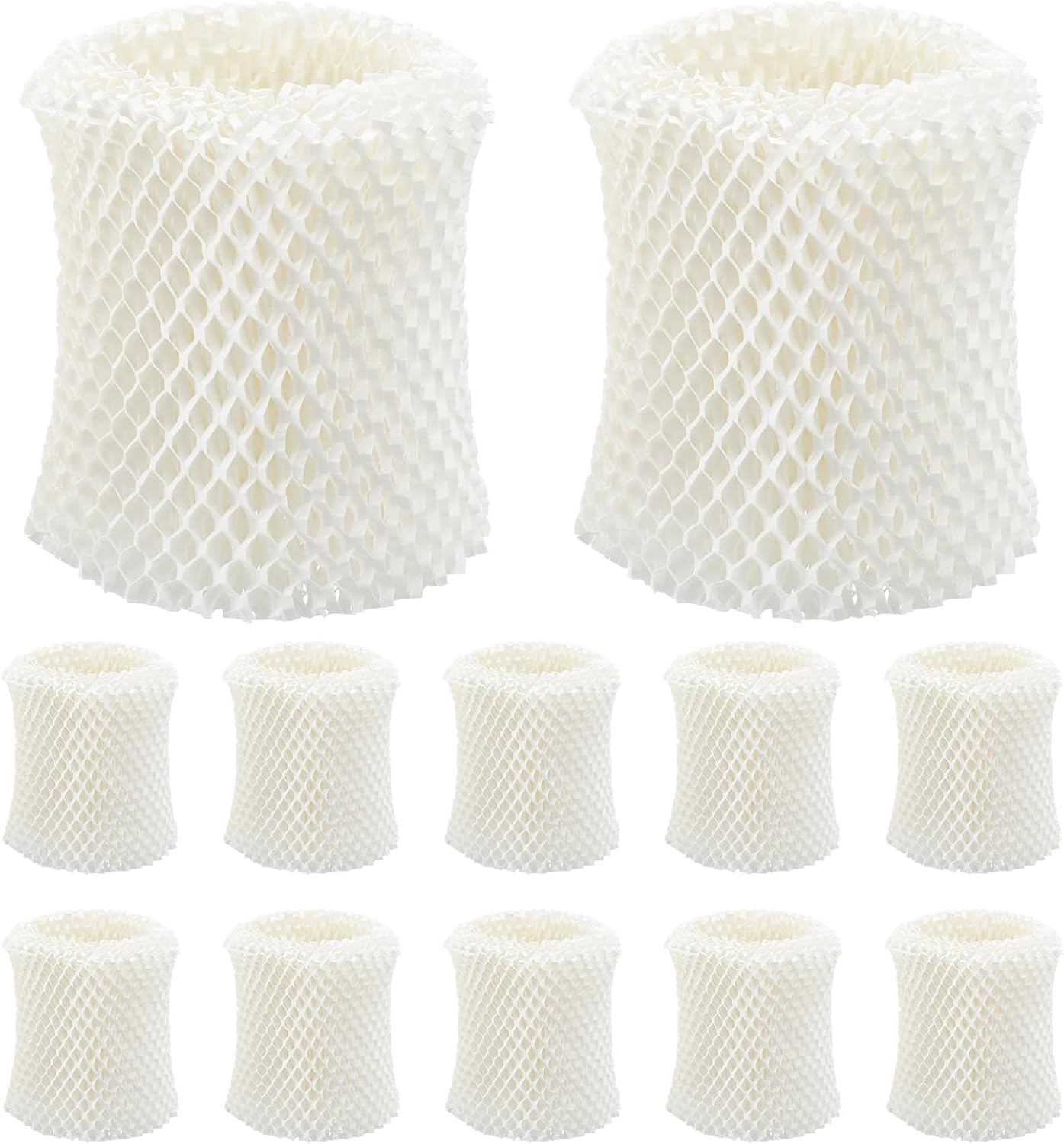 Lewtemi 12 Pack Humidifier Filters Wicking Replacement Humidifier Filter for Nursery Humidifiers, Wood Pulp Paper, Long Last, White