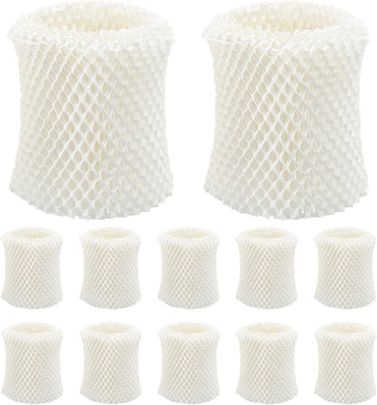 Lewtemi 12 Pack Humidifier Filters Wicking Replacement Humidifier Filter for Nursery Humidifiers, Wood Pulp Paper, Long Last, White