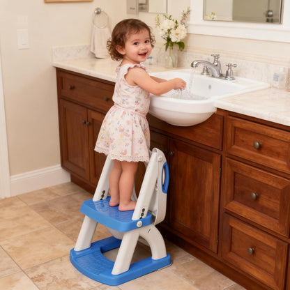 Potty Training Seat, SKYROKU Upgrade Toddler Toilet Seat for Kids Boys Girls, 2 in 1 Potty Training Toilet, Splash Guard Anti-Slip Pad Step Stool,New Sector-Shape Stabilized Base (8899+Grey)