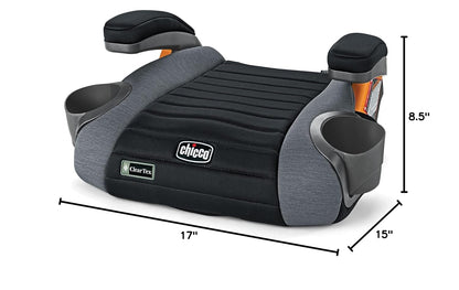 Chicco GoFit ClearTex Backless Booster Car Seat, Travel Booster Seat for Car, Portable Car Booster Seat for Children at Least 4 Years Old and 40-110 lbs., Orchid/Navy