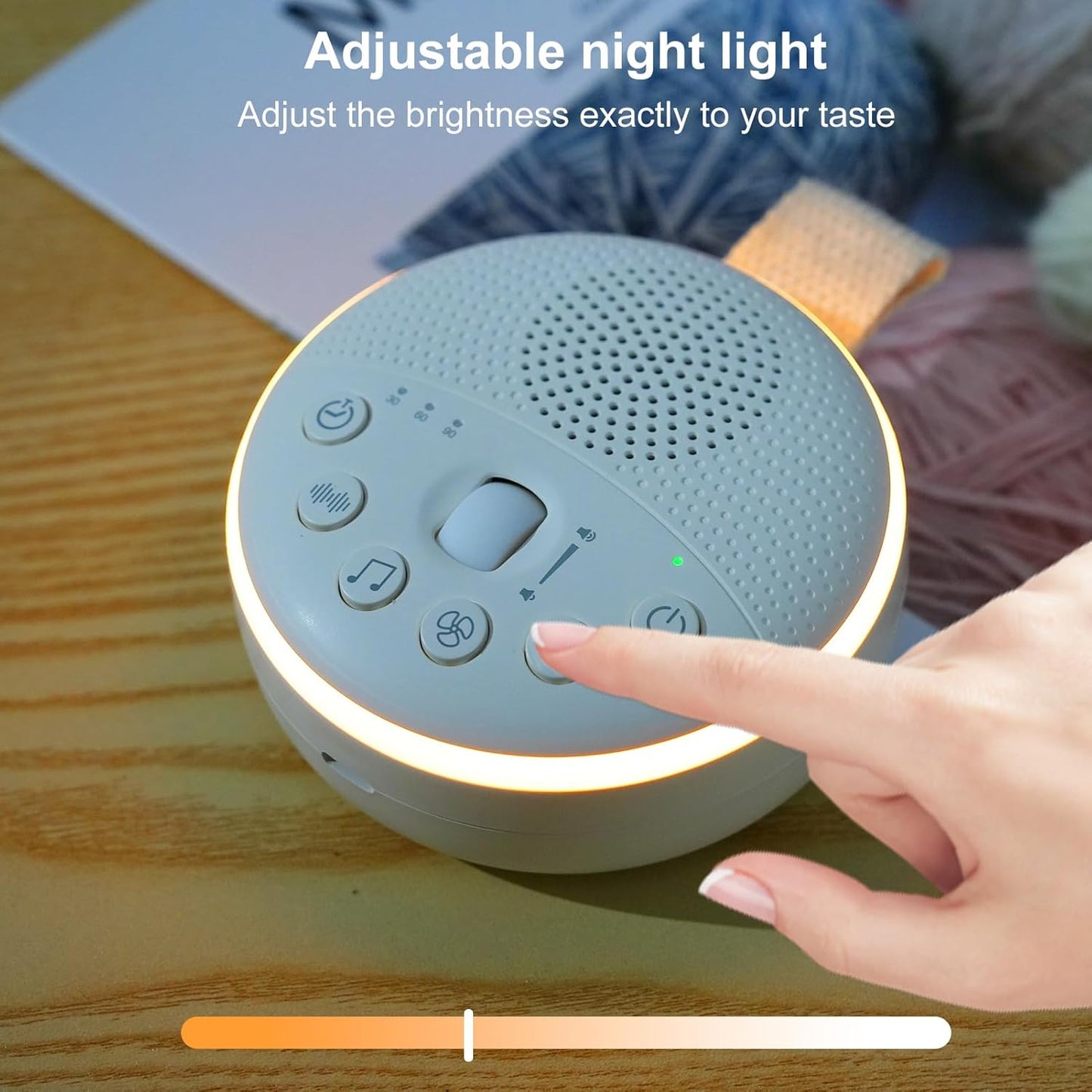 White Noise Machine: Portable Sound Machine with Soft Night Light for Baby & Adults | Sound Machine for Sleep with 3-Timer, 21 Soothing Sounds Nursery Clear and High Sound Quality & Travel Safety Lock