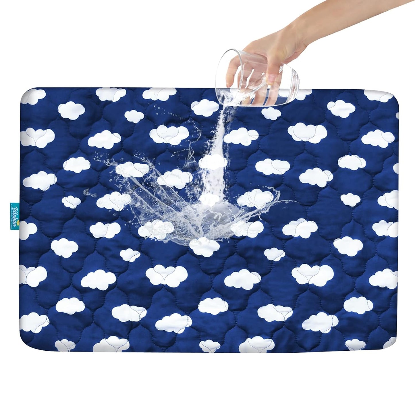 Pack and Play Sheets Mattress Pad Protector Fitted Waterproof Playard Mattress Cover, Compatible with Graco Pack n Play & Dream On Me & Pamo Babe, Playpen/Playard Sheet Quilted, Gray, 39" x 27"