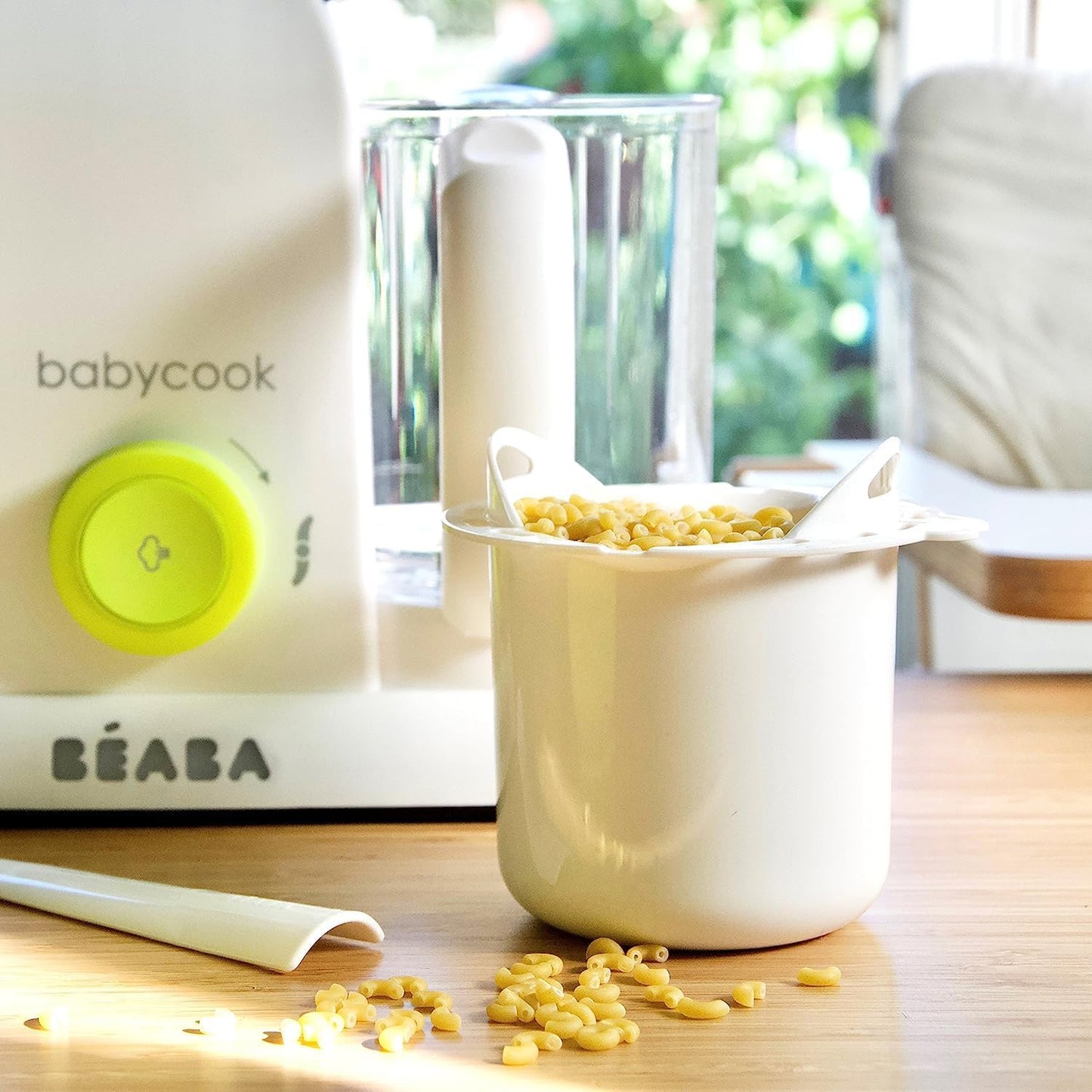 BEABA Babycook Solo Duo Rice Pasta and Grain Insert, Baby Food Maker, Baby Food Processor, Baby Food Blender, Baby Food Steamer, Homemade Baby Food, Make Fresh Healthy Baby Food at Home, White