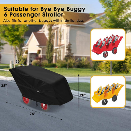 Dustproof Cover for Jeep Wagon Stroller, Waterproof Quad Stroller Wagon Covers for Jeep Wrangler Deluxe 4 Seater Foldable Wagon 30" W x 30" D x 44" H