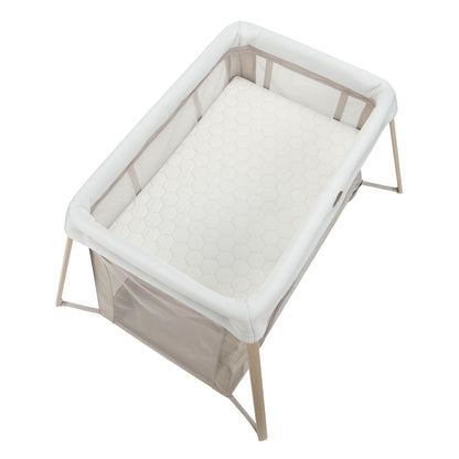 Maxi-Cosi Calao Travel Playard, Infant Bassinet, Toddler Playpen, Portable, Lightweight, Foldable, Easy Setup, with Carry Bag, Breathable Mesh, Truffle