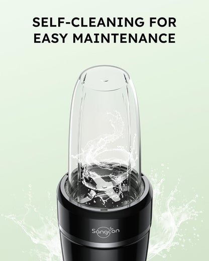 Sangcon 1000w Smoothie Blender for Kitchen, Blender for Smoothies, with 24oz/19oz/10oz Bpa-Free Cups – Upgraded Portable Personal Blenders for Shakes, Frozen fruit, Baby Food, Spice Grinding & More
