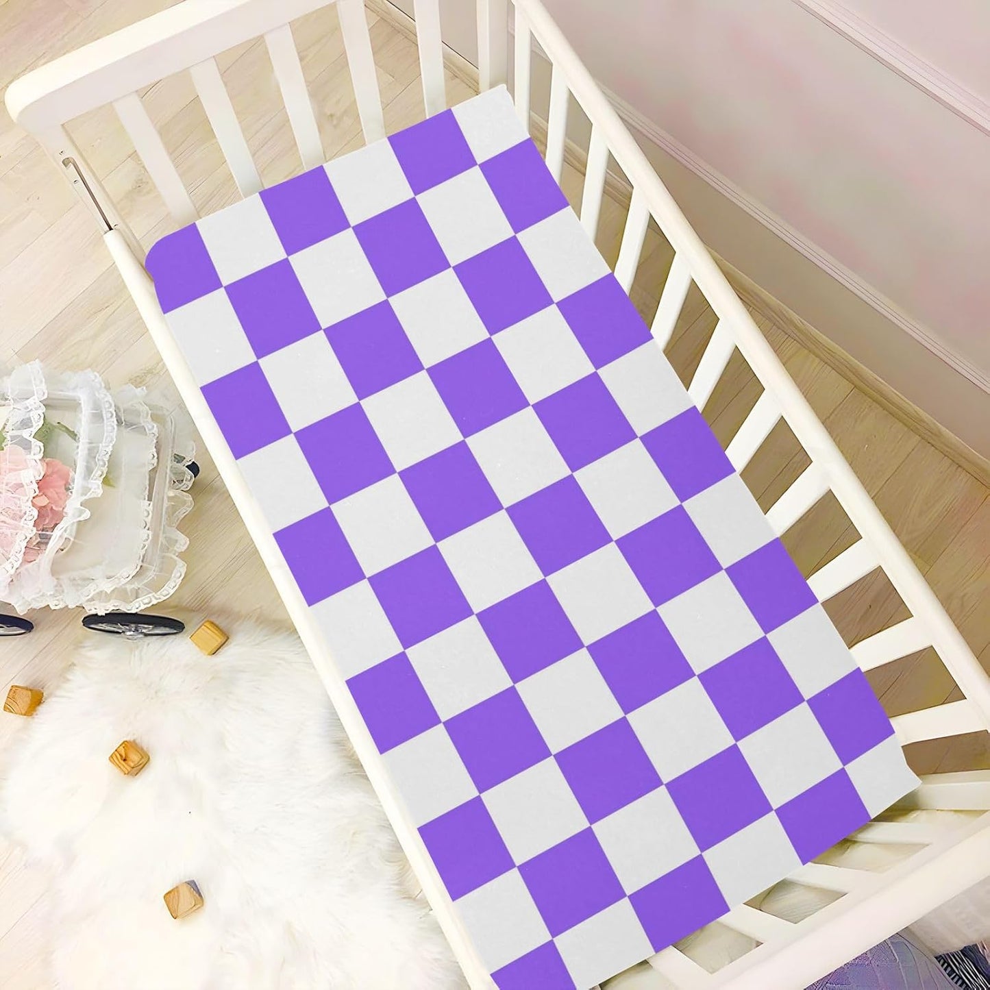 Baby Crib Sheet Cute Goose Flowers Crib Mattress for Boys and Girls Playard Sheet Soft Breathable Fitted Baby Mattress Cover 52x28in