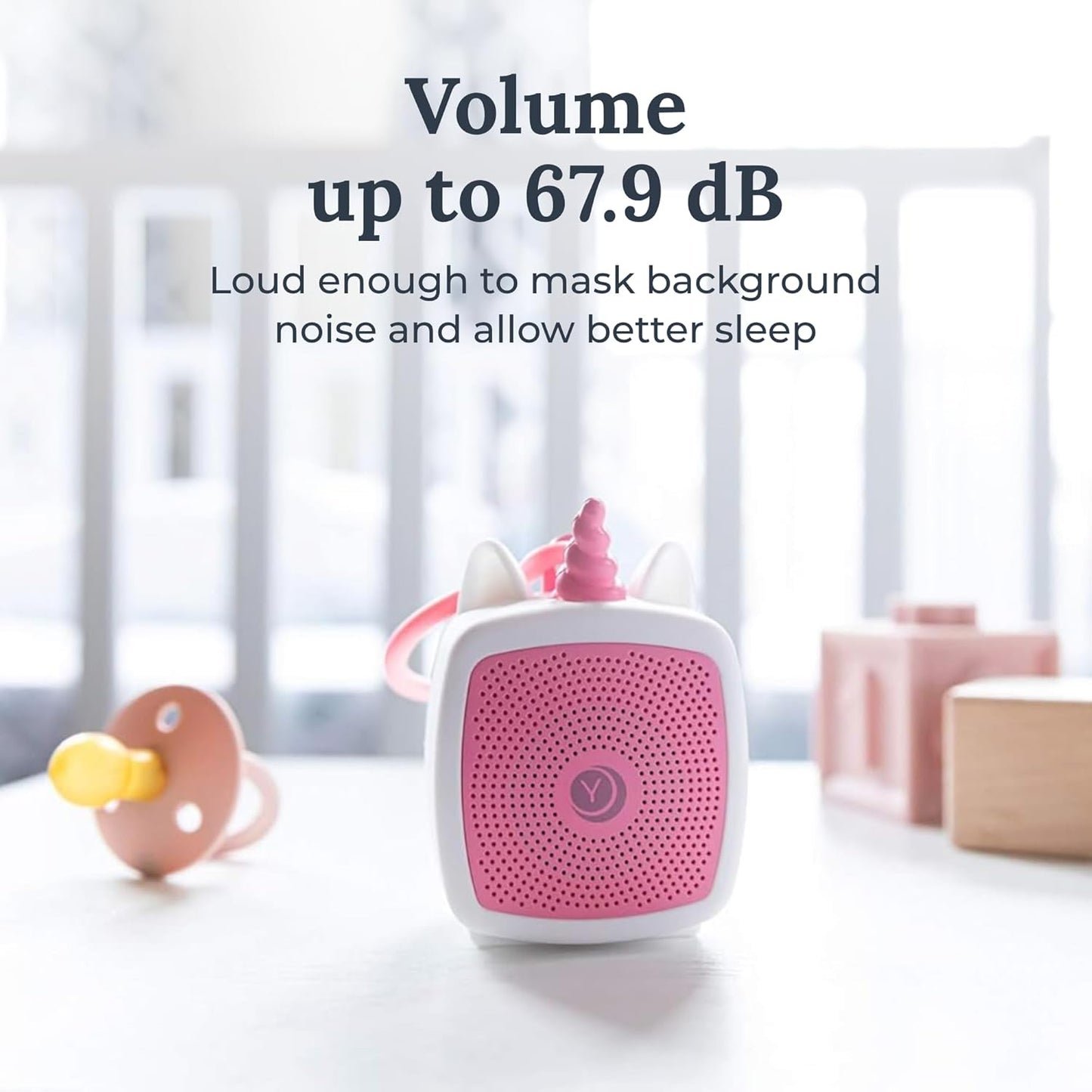 Yogasleep Pocket Baby Soother Fox, White Noise Machine, 6 Soothing Sounds & Timer for Better Sleep, Includes Brown Noise & Lullabies, Compact Size for Travel & Child Safe, Must Have Registry Gift