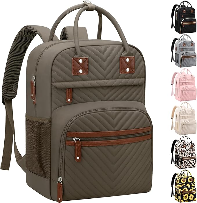 Tenot Diaper Bag Backpack Tote for Women Large Capacity, Baby Bag with Insulated Pockets Multifunctional Diaper Bags For Baby Girl Boy Waterproof Baby Bags For Boys Girls Maternity Bag khaki Brown