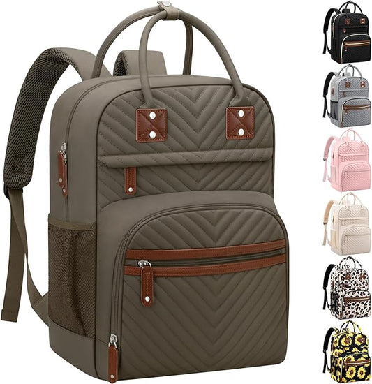 Tenot Diaper Bag Backpack Tote for Women Large Capacity, Baby Bag with Insulated Pockets Multifunctional Diaper Bags For Baby Girl Boy Waterproof Baby Bags For Boys Girls Maternity Bag khaki Brown