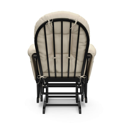 Storkcraft Premium Hoop Glider & Ottoman (Natural/Pink) — GREENGUARD Gold Certified Nursery Glider, Solid Wood Craftsmanship, Smooth-Gliding Nursery Chair and Ottoman, Award-Winning - Colors A