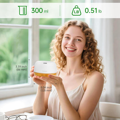 ASAKUKI Essential Oil Diffuser for Home, 500ML Aromatherapy Diffuser Humidifier with Remote Control, 7 Color LED Lights, Quiet Cool Mist Diffuser for Bedroom, Office, Gift for Mom (Yellow)