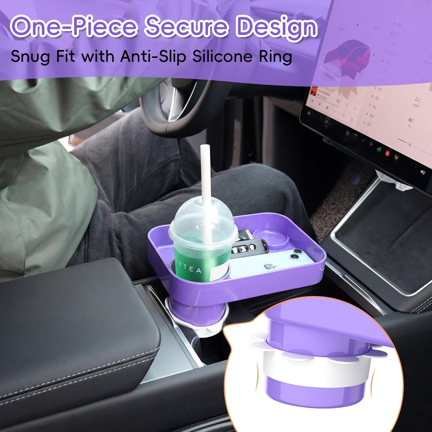 Kids Car Seat Tray, Travel Tray with Cup Holder for Toddler Baby, Kids Car Seat Food Snack Organizer for Road Trip, Stroller Snack Organizer Travel Must Haves Toddler Must Haves (Dark Gray, 1PCS)
