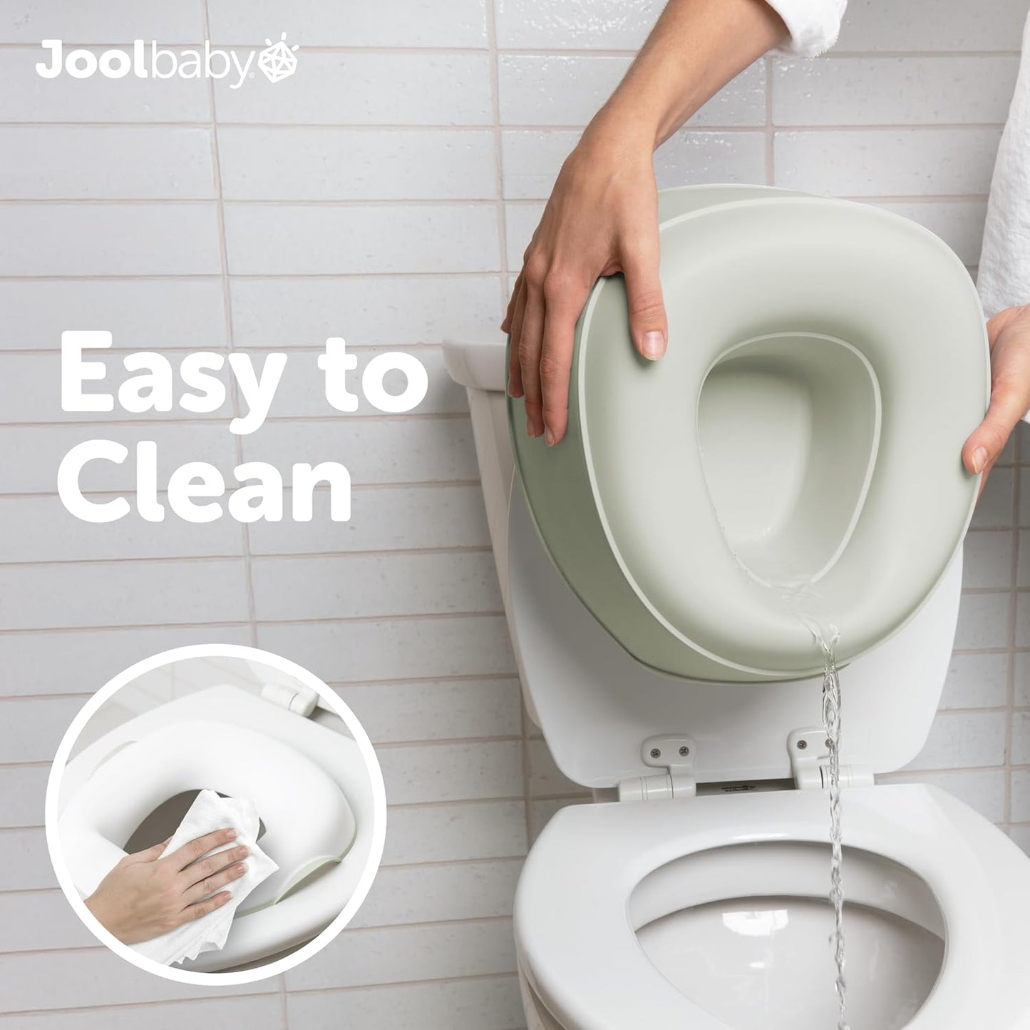 Jool Baby 2-in-1 Toddler Potty Chair + Training Seat for Toilet Training – Splash Guard, Easy to Clean (Sage)
