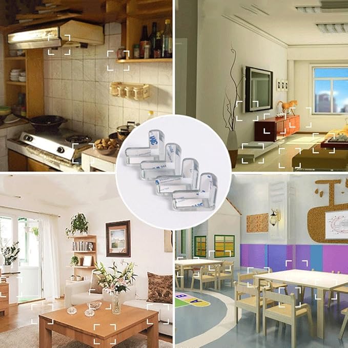 20 Pack Baby Safety Clear Furniture Corner Guards Corner Protector with 3M Adhesive, L-Shaped & Ball-Shaped