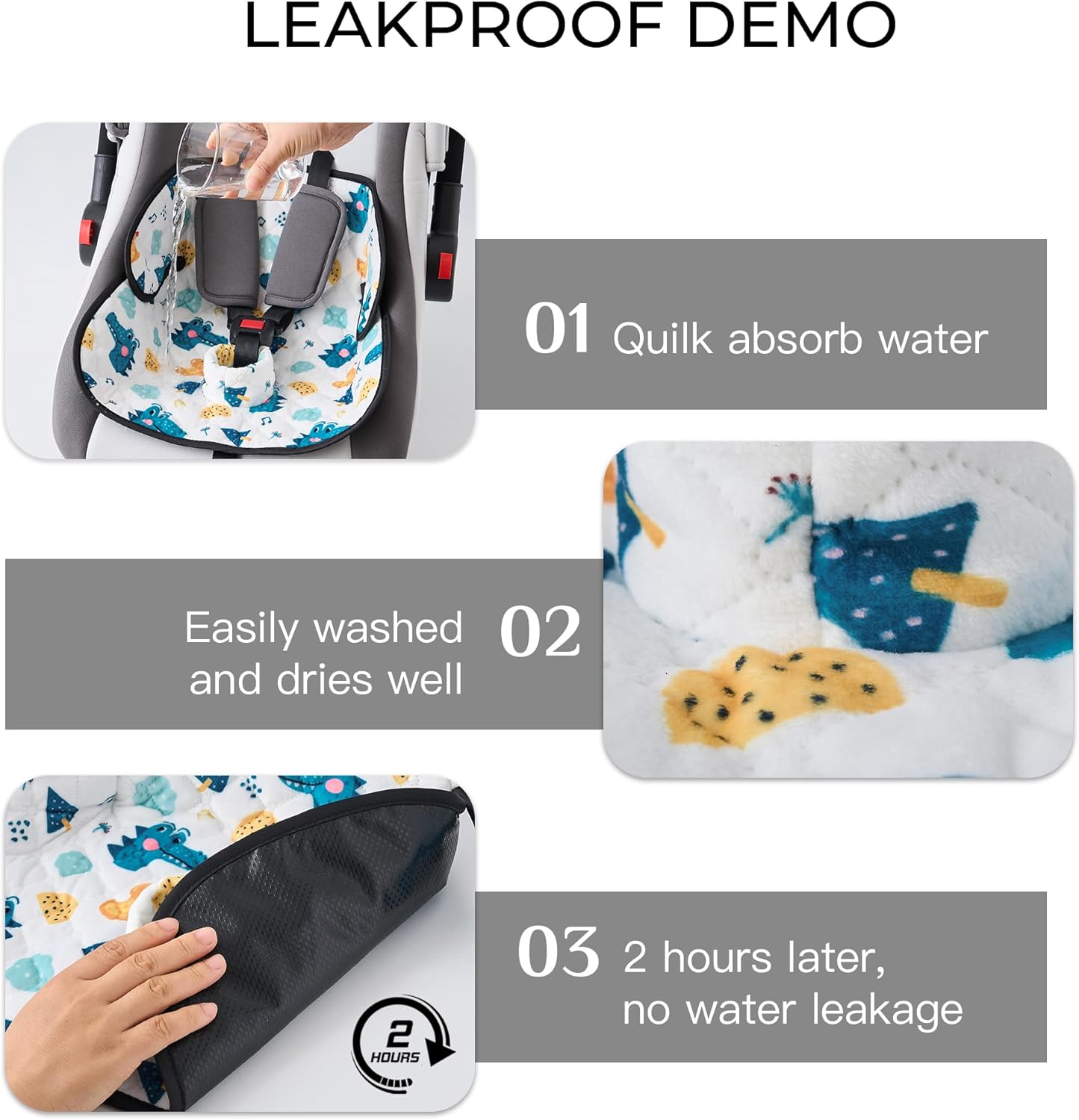 2 Pack Waterproof Piddle Pads Carseat Potty Training Car Seat Protector Waterproof Car Seat Liner Cover to Prevent Pee