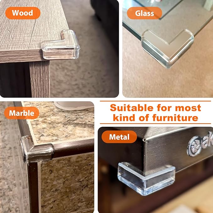 Corner Guards, (24 Pack) Corner Protectors Baby Proof Corners and Edges Furniture Table Protectors Corner Covers Baby Safety Bumpers Cushion, Baby Proofing, Clear