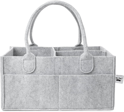 Mr. Pen- Baby Diaper Caddy Organizer, Gray, Medium, Nursery Storage Bin and Car Organizer for Diapers and Baby Wipes