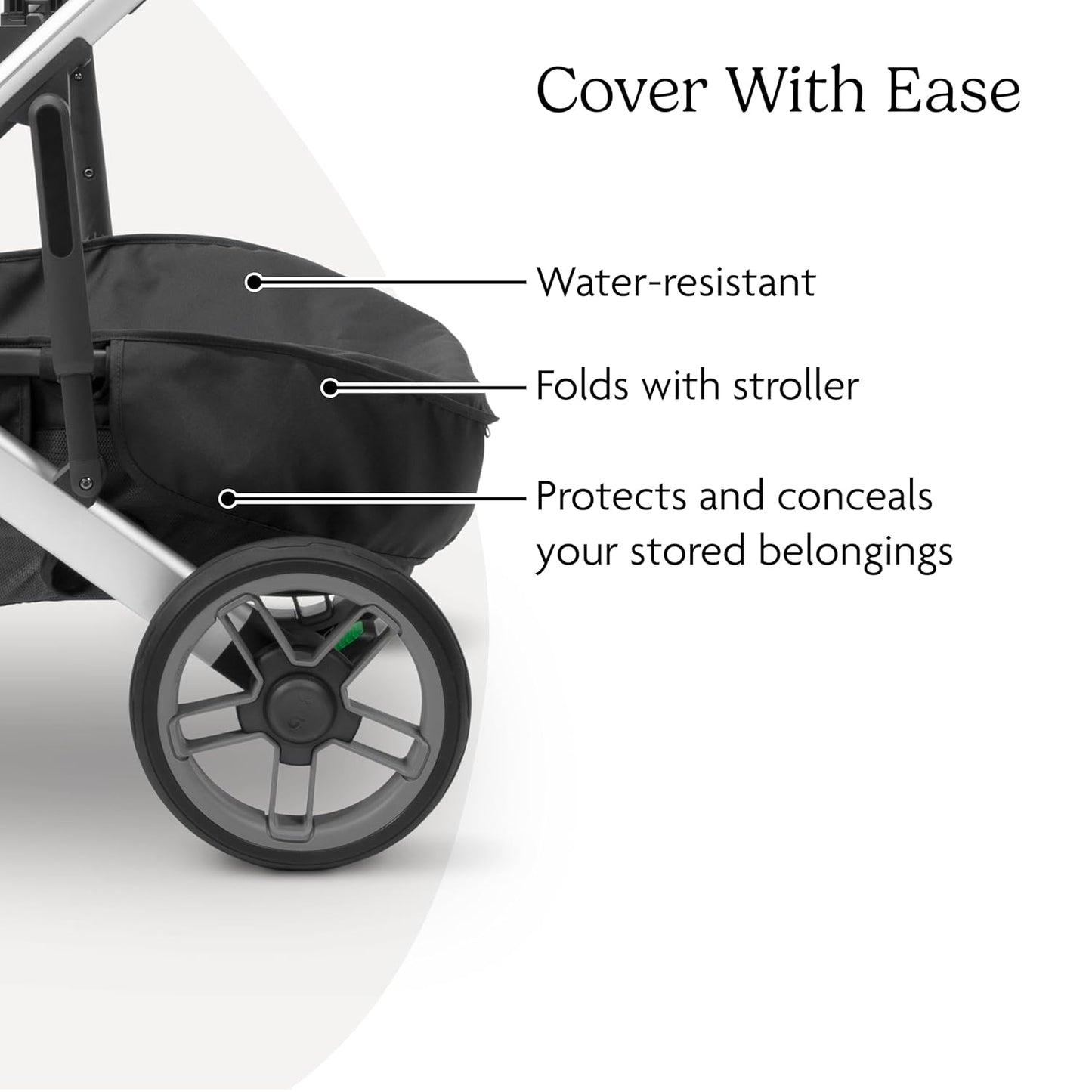 UPPAbaby Basket Cover for Cruz V2 Stroller - Protects and Conceals Belongings - Easy Attachment and Access - Water-Resistant Material