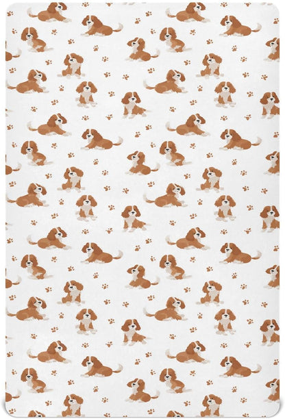 Baby Crib Sheet Cute Goose Flowers Crib Mattress for Boys and Girls Playard Sheet Soft Breathable Fitted Baby Mattress Cover 52x28in