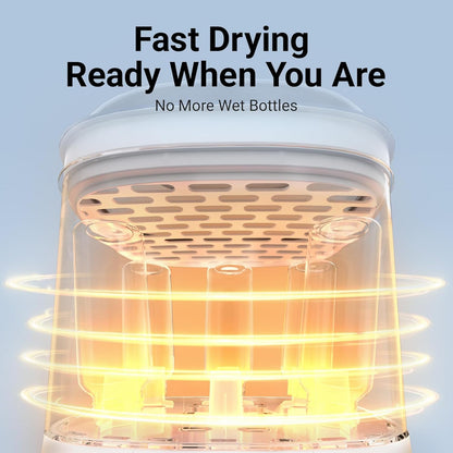 Bear Bottle Sterilizer and Dryer, 2 Layers Large Electric Steam Baby Bottle Sterilizer, Fast Bottle Sanitizer and Dryer for All Bottles & Accessories, Time-Saving Design