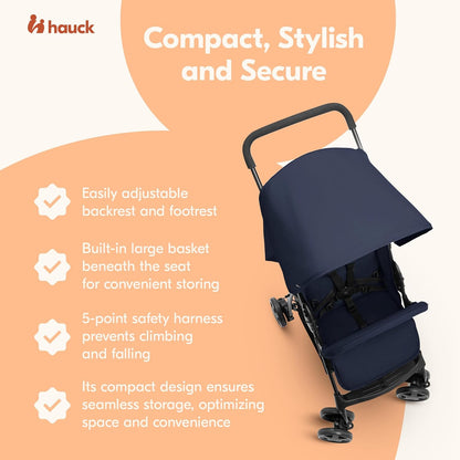 hauck Lightweight and Compact Travel Baby/Toddler Foldable Stroller, Sport, Dark Olive