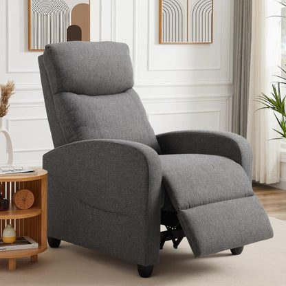 Sweetcrispy Recliner Chair, 360 Swivel Rocker Chair for Adults, Glider Rocker Recliners, Nursery Chairs for Living Room, High Back, Upholstered Deep Seat, Classical Brown