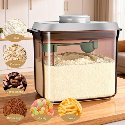 Formula Container 1000ml Food Storage Containers Airtight Formula Dispenser with Pop Lid Kitchen Pantry Organizer, Brown