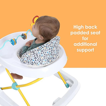 Smart Steps Trend Activity Walker with Removeable Toy Bar, Multi-Directional Front Wheels, Tray, Adjustable Height and Flat Fold Frame for Storage, Ages 6 Months +, Zoo-ometry White