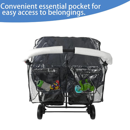 Miracle Baby Stroller Rain Cover, Universal Stroller Cover for Rain, Baby Travel Weather Shields Windproof and Waterproof, Protect from Dust and Snow, Stroller Accessories (Grey)