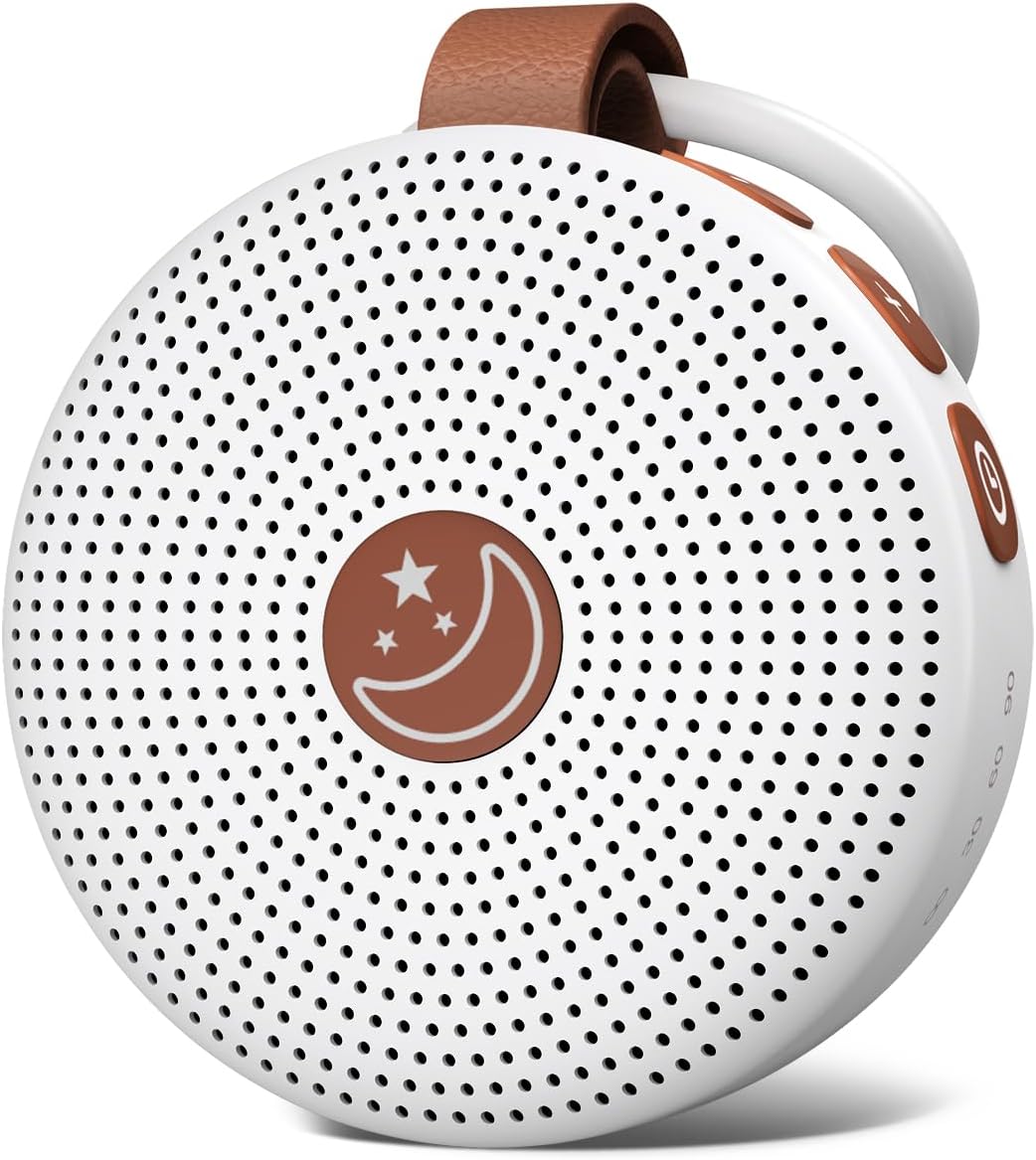 Battery Sound Machine Mini White Noise Machine Baby Shushing Portable Brown Noise Machine 30 Soothing Sounds for Kids Adults Dogs Auto-Off Timer 32 Volume Levels Sleep Machine for Home Office Privacy