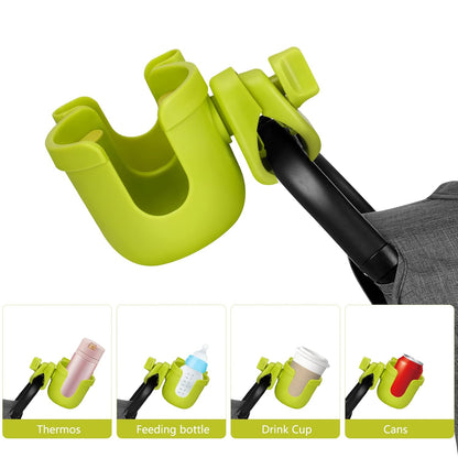 Suranew Adjustable Stroller Cup Holder with Phone Holder for Baby Stroller for Family Members, Walker Purple