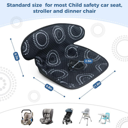 COOLBEBE Car Seat Protector for Potty Training, 2 Pack Dry Waterproof Car Seat Liner Toilet Training & Strap Covers Set for Baby Infant Toddler, Piddle Pads Cover Pad for Strollers, Carseat (Black)