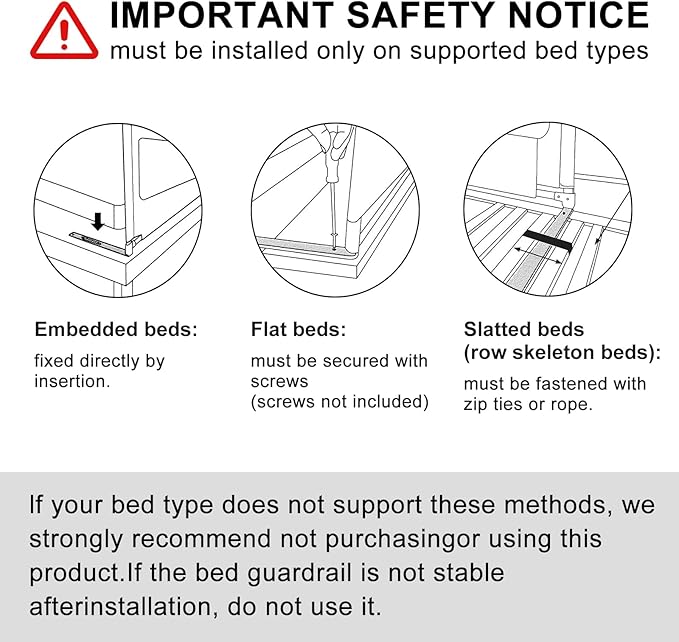 yulongtengfei Bed Rail Guard for Toddlers, 1-Piece Adjustable Height Baby Bed Rail, Kids Safety Guard Rails for Twin Full Queen King Size (Gray, 1 Side:78.7")