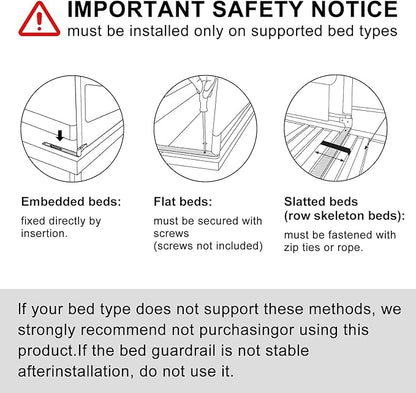 yulongtengfei Bed Rail Guard for Toddlers, 1-Piece Adjustable Height Baby Bed Rail, Kids Safety Guard Rails for Twin Full Queen King Size (Gray, 1 Side:74.8")