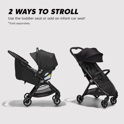Baby Jogger City Tour 2 Carry-On Approved Travel Stroller, Ultra-Compact Baby Stroller, Lightweight, Easy Fold, Baby Travel Essential, Pitch Black