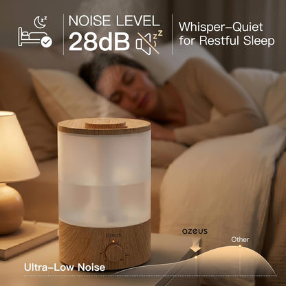 AZEUS 3.5L Ultrasonic Humidifier with 7-Colour Night Light, Aroma Diffuser Compatible Cool Mist Humidifier, Quiet & Adjustable for Bedroom, Nursery, Office