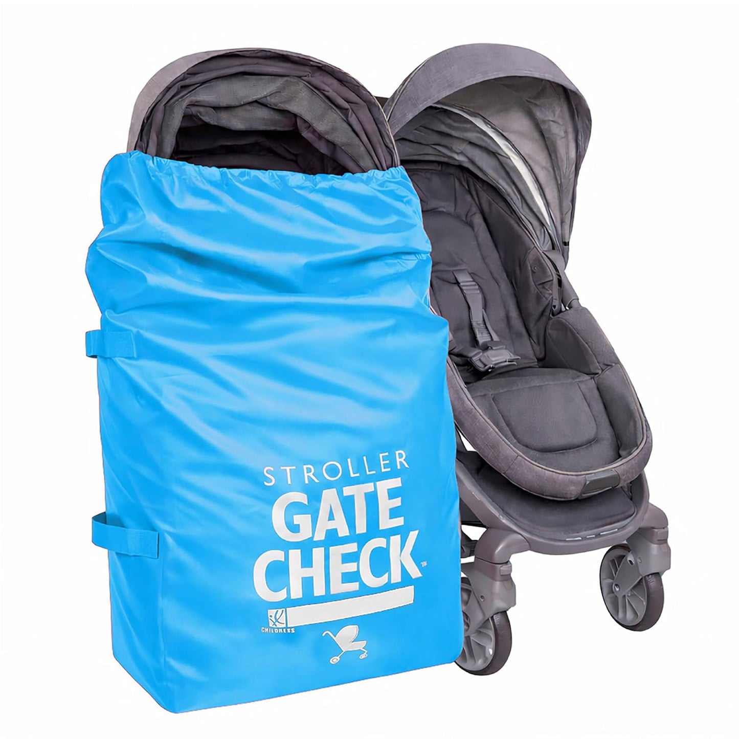 J.L. Childress Gate Check Bag for Single & Some Double Strollers - Travel Bag for Airplane, Fits Most Standard Baby Strollers, Airport Accessories for Gate Check, Flying Essentials - Red