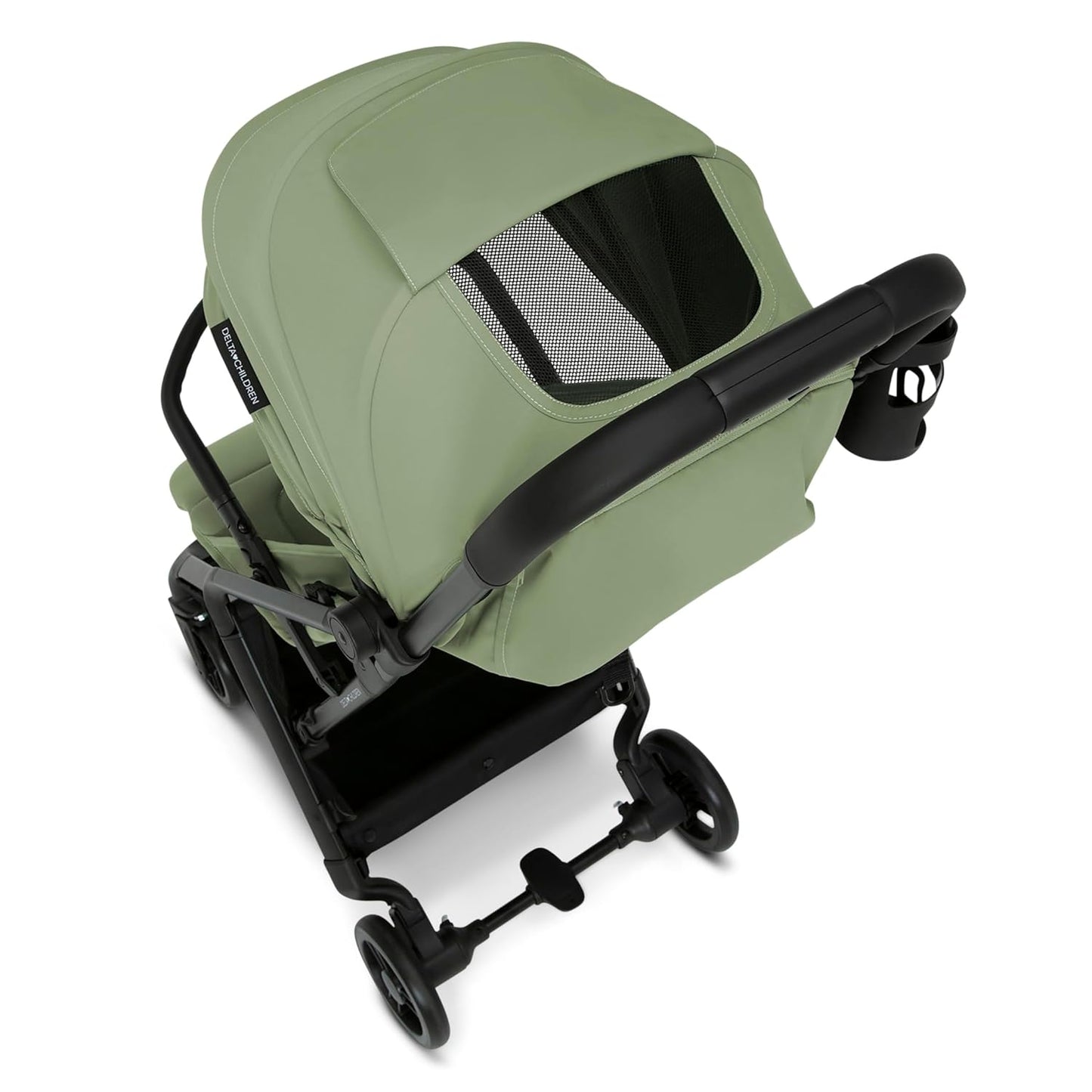 Delta Children Icon Ultra Compact Travel Stroller - Greenguard Gold Certified, Black