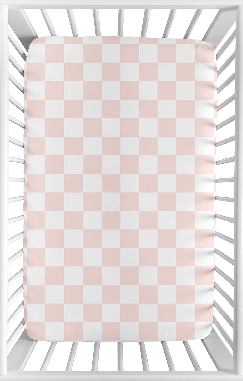 Sweet Jojo Designs 2-Piece Baby Bassinet Sheets Set (Black/White Gingham Checkered Plaid) for Boy/Girl, Infant Newborn Nursery, Oval, Rectangle & Hourglass Mattress (Solid Onyx & Classic Checkerboard)