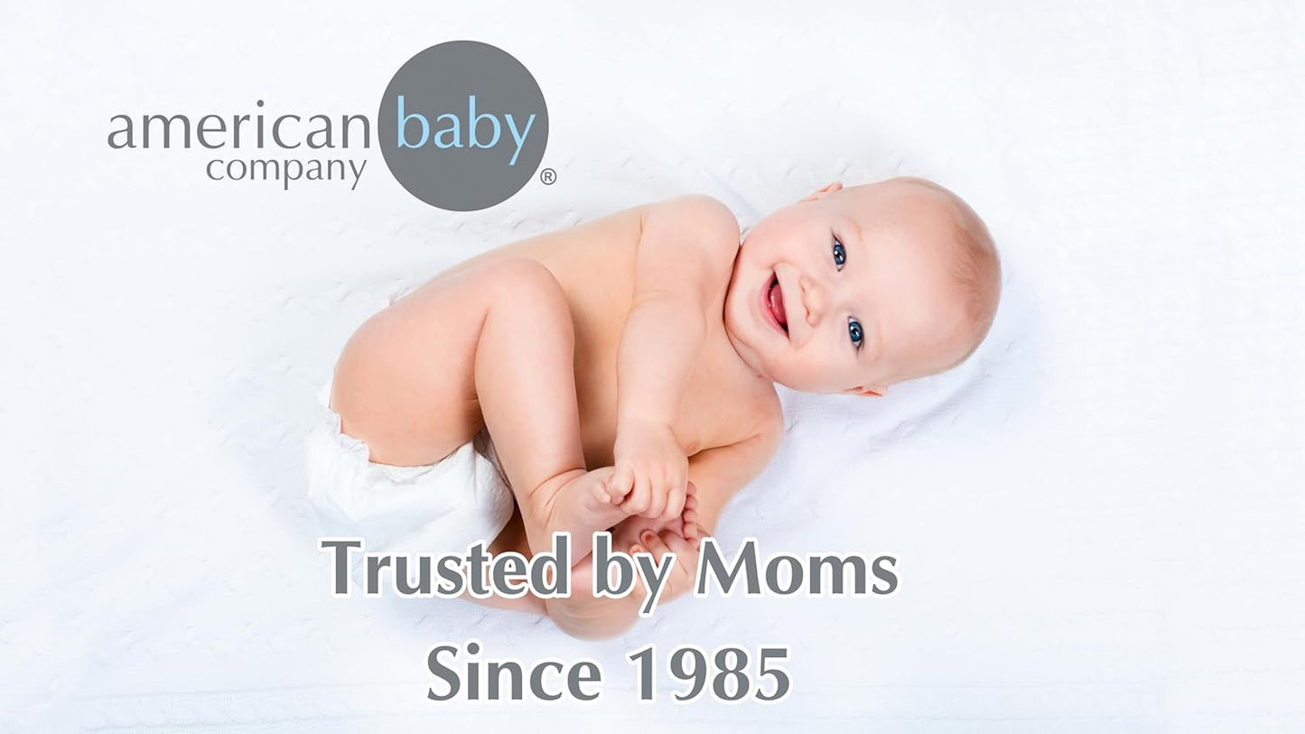 American Baby Company 100% Natural Cotton Fitted Pack and Play Sheet 39" x 27" - Soft & Breathable Pack N Play Sheet for Playpen, Playard & Mini Crib Mattress, Navy Whale, for Boys & Girls