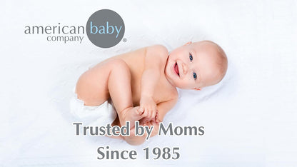American Baby Company 100% Natural Cotton Fitted Pack and Play Sheet 39" x 27" - Soft & Breathable Pack N Play Sheet for Playpen, Playard & Mini Crib Mattress, Navy Whale, for Boys & Girls
