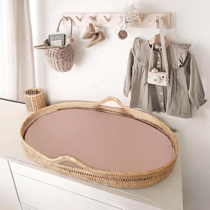 lulumoon Baby Bassinet Sheets Muslin: Cotton Bedside Bassinet Sheets Leaf for Boys - Fitted for Bedside Sleeper Mattress