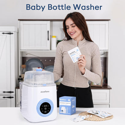 MOMFANN Professional Deep Cleaning Detergent Tablets for All Baby Bottle Washers, Washer Tablets for Bottle Washer and Sterilizer and Dryer, Easy to Use (150Pcs)