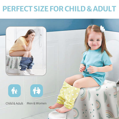 Blissful Diary 20 Pcs Toilet Seat Covers Disposable for Toddlers & Adults, Extra Large Waterproof, Portable Package for Travel, Kids Potty Training(Purple Flowers))