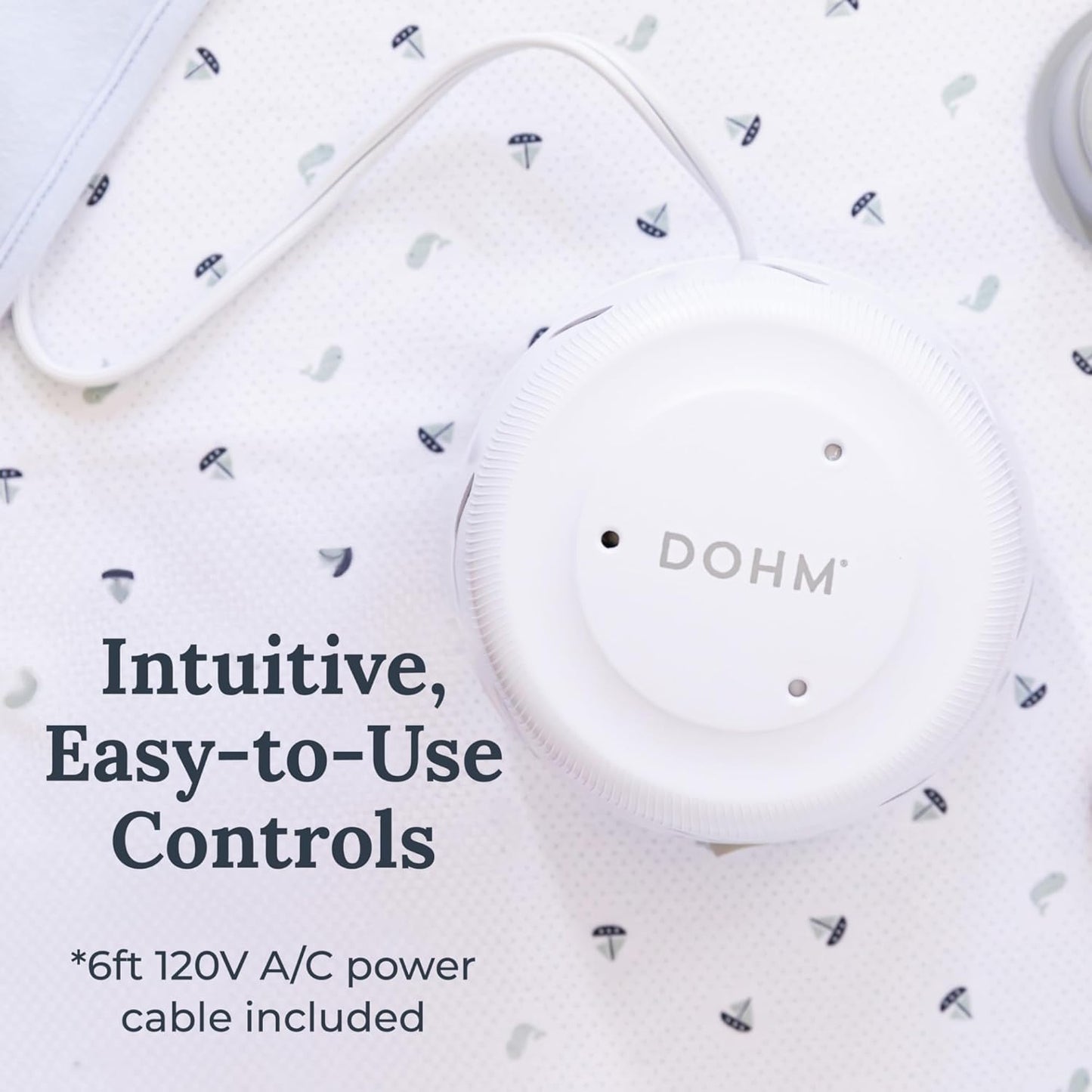 Yogasleep Dohm UNO White Noise Sound Machine (White) With Real Fan Inside for Non-Looping White Noise, For Travel, Office Privacy, Meditation, Sleep Aid For Adults & Baby, Registry Gift