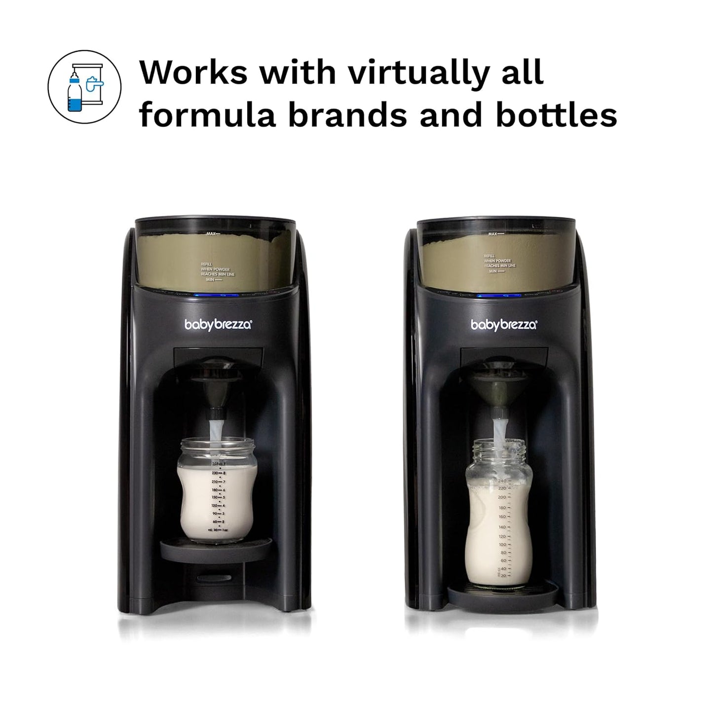 Baby Brezza Formula Pro Advanced Formula Dispenser Machine - Automatically Mix a Warm Formula Bottle Instantly - Easily Make Bottle with Automatic Powder Blending, Charcoal